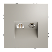 Розетка телевизионнная VOLTUM S70 TV+RJ45 кат. 6, (кашемир)