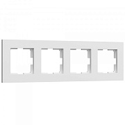 Рамка на 4 поста Slab (белый матовый) W0042961