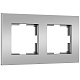 Рамка на 2 поста Slab (серебро матовый) W0022965