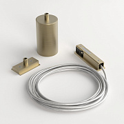 Brass Line Подвесной комплект для подключения трековой системы освещения к питанию боковой Латунь 85
