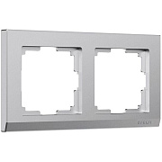 Рамка на 2 поста Werkel Stark (серебряный матовый) W0021865