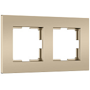 Рамка на 2 поста Slab (шампань софт) W0022911