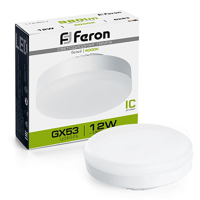 Лампа GX53 12W 4000K  (LB-453) Feron ABC