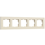 Рамка на 5 постов Slab (айвори матовый) W0052962