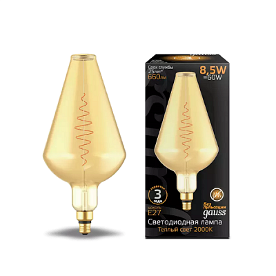 Vase Filament  8,5W E27 Golden flexible 2000K