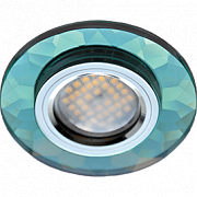 Атм Ecola MR16 DL1654 GU5.3 Glass Круг Изумруд/Хром, FR1654EFF (10/50) НЕ ВОЗИТЬ