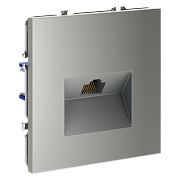 Розетка компьютерная VOLTUM S70 RJ45 кат.6, (сталь)