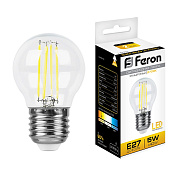 globe LED 5W E27 2700K G45 filament LB-61 Feron