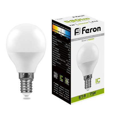 globe LED 7W E14 4000K G45 LB-95