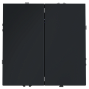 Перекрестный переключатель двухклавишный VOLTUM S70 10А, (графит)