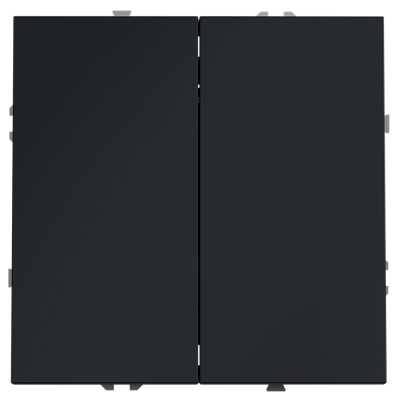 Перекрестный переключатель двухклавишный VOLTUM S70 10А, (графит)
