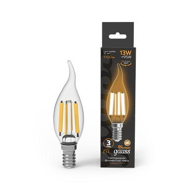 Свеча на ветру LED 13W Е14 2700К Filament