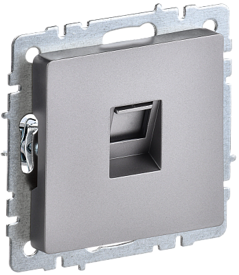Розетка компьютерная RJ45 кат.5E (сталь) РК10-БрС