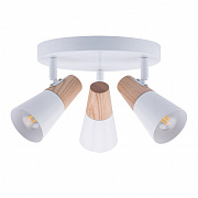 HIPER Светильник поворотный E14*3 WHITE/LIGHT WOOD