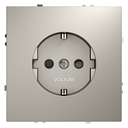 Розетка с заземлением и защитными шторками VOLTUM S70 16А, (кашемир)