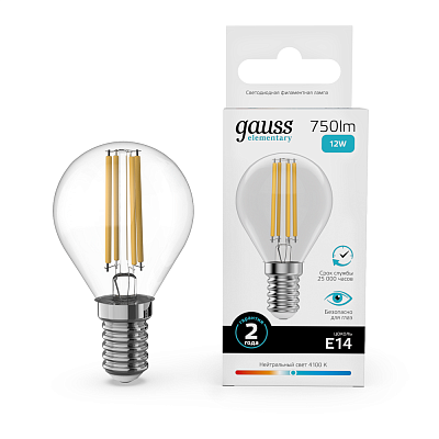 globe LED 12.0W E14 4100K Filament Elementary