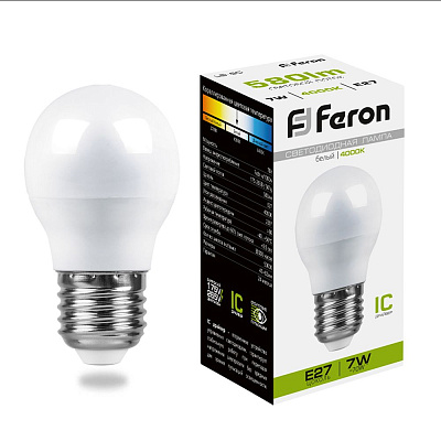 globe LED 7W E27 4000K G45 LB-95