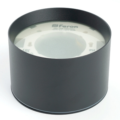 Feron Светильник потолочный IP44 GX70, черный, HL373