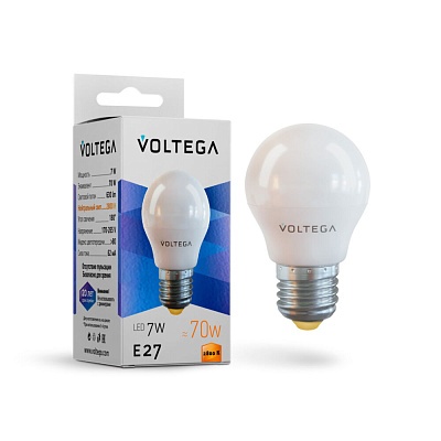 globe LED 7.0W E27 2800K Simple Voltega
