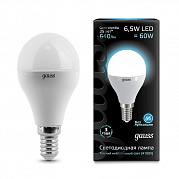 globe LED 6.5W E14 4100K (1/10/50) Gauss
