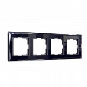 Рамка на 4 поста Werkel Diamant (черный) W0041208 нов.