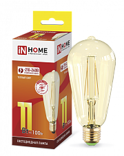 Deco gold LED-ST64 11.0W E27 3000K золотистая IN HOME