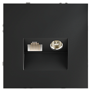 Розетка телевизионнная VOLTUM S70 TV+RJ45 кат. 6, (графит)