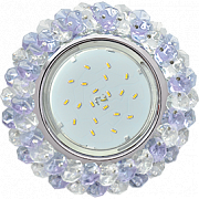 Ecola GX53 H4 Glass Круглый с хрусталиками Прозрачный и Аметист/Хром, FP53RYECB (5/30)