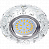 Ecola MR16 LD7071 GU5.3 искристый с подсветкой "Розы" Прозрачный/Хром Светильник