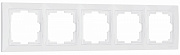 Рамка на 5 постов (белый, basic) W0052001 нов.