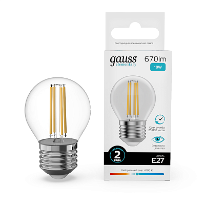 globe LED 10.0W E27 4100K Filament Elementary