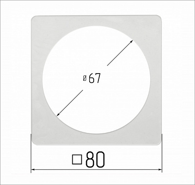 Термоквадрат 80х80 мм круглое основание (10)