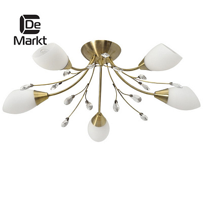 Люстра DeMarkt Нежность бронза 5*60W E14