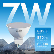 MR16 LED 7.0W GU5.3 6500K Gauss Elementary (10/100) ABC