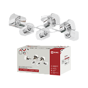 Люстра AURA TESO-6E27ST-WH 6хЕ27 прозрачные плафоны, белый корпус IN HOME
