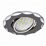 Ecola MR16 DH07 GU5.3 Звезда Черный Хром/Хром, FT1602EFS (10/100)