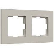 Рамка на 2 поста Slab (дымчатый софт) W0022917