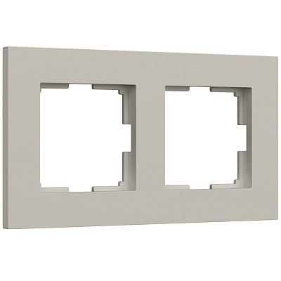 Рамка на 2 поста Slab (дымчатый софт) W0022917