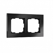 Рамка на 2 поста Werkel Aluminium (черный алюминий) W0021708 нов.