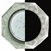 Ecola GX53 H4 Glass LD5312 8-угольник с прямыми гранями с подсветкой хром-серебряный, SS538AECH (30)