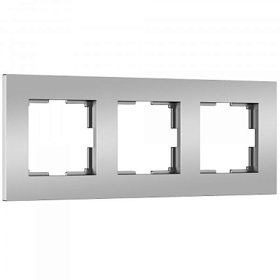 Рамка на 3 поста Slab (серебро матовый) W0032965