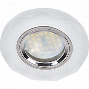 Ecola MR16 DL1653 GU5.3 Glass Стекло Круг с вогнутыми гранями Матовый / Хром FN1653EFF (10/50)
