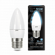 Свеча LED 9.5W E27 4100К Gauss (1/10/50)