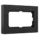 Рамка для двойной розетки Werkel Hammer (черный) W0082408