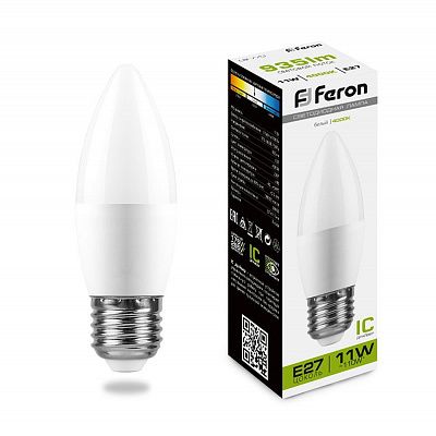 Свеча LED 11W Е27 4000К LB-770 Feron