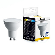 Лампа светодиодная диммируемая, (9W) 230V GU10 2700K MR16, LB-561 FERON