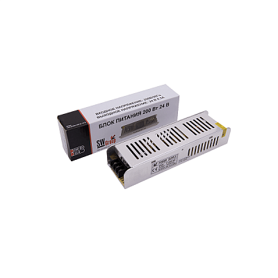 Блок питания 200W 24V (узкий) IP20 SWG ABC