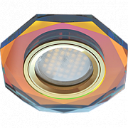 Я Ecola MR16 DL1652 GU5.3 Glass 8-угольник Мультиколор/Золото, FM1652EFF (10/50) ПОД ЗАКАЗ