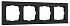 Werkel Hammer W0042408 Рамка на 4 поста (черный)