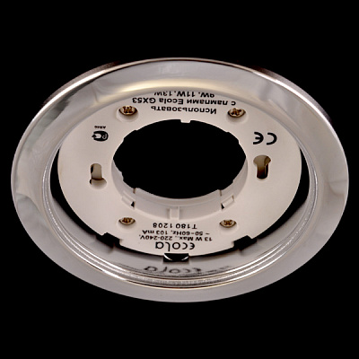 Ecola GX53 H4 хром Светильник